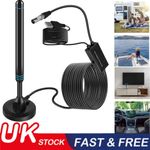 Indoor TV Antenna Ariel Smart IC Chip Freeview Digital 4K HD TV Portable Aerial