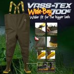 Vass-Tex Wide Boy 700E Chest Waders Waterproof Fishing Waders UK 10-13