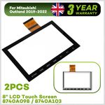2PCS 8" Touch Screen 8740A100 Radio NAV Part For Mitsubishi Outlander 2019-2022
