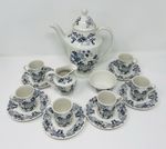 Royal Doulton Nankin TC1091 Coffee Set Pot 6 Cups Saucers Milk Sugar 15 Piece