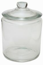 LARGE 6L GLASS BISCOTTI JAR / COOKIE JAR / SWEET JAR FOR SNACKS & BISCUITS W/LID