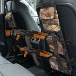 Vehicle Car Tactical Molle Back Seat Gun Rack Rifle Shotgun Storage W/Extras