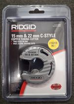RIDGID 57018 C15/22 C-Style Copper Pipe Cutter Plumbers NEW