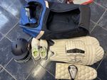 Adult Spartan Cricket Bat, Pads, Helmet, Gloves, Shoes and New Balance Bag