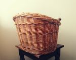 BICYCLE BASKET WICKER FRONT NATURAL WITH HANDLE LARGE