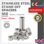 Stainless Steel Spacer Standoff spacer M8 stand off collar Round bush No thread