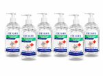 6 X 500ml Instant Hand Sanitiser Gel No Rinse Formula 70% Alcohol Base 2X Strong