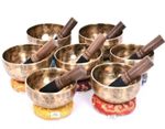 5 inches full moon set of 7 - Nepal Tibetan Singing bowl set