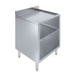 22.5 in. x 24 in. x 30 in Stainless Steel Glass Rack Storage Cabinet W/Mid-Shelf
