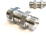Hydraulic Straight Equal Bulkhead Male/Male 1/2" to 1/2" BSP c/w locknut