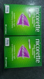2 x Nicorette 36 Inhalators 15mg  Cartridges