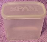 Vintage Spam Hormel Storage Keeper Plasric Container Made In USA Retro Kitsch
