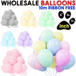 100 X Latex PASTEL BALOON BALLONS helium BALLOONS Quality Party Birthday Wedding