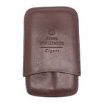 Henri Wintermans Leather Cigar Case 5 Tube Holder Brown Travel Pouch