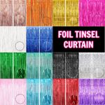 2M-3M FOIL FRINGE TINSEL SHIMMER BACKDROP CURTAIN DOOR WEDDING PARTY DECORATION