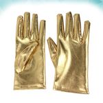 1 Pair of Patent Short Gloves Bright Wrist Gloves for Party Stage