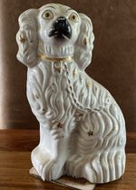 19th Century Porcelain Dog Figurine Staffordshire Spaniel