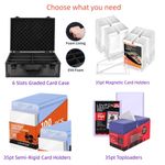 Graded Card Case Box, Toploader, Semi-Rigid Card Holders For 35pt Trading Cards