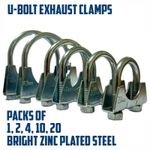 U Bolt Exhaust Clamp Universal 28-77mm Heavy Duty Nuts 1-3in Hose Pipe Car