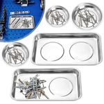 5Pcs Magnetic Parts Tray Stainless Steel Nuts Bolts Tools Holder Storage Kit