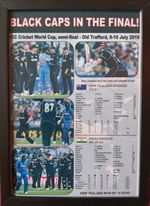New Zealand beat India - 2019 ICC Cricket World Cup semi-final - framed print