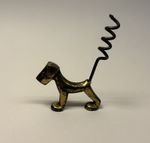Antique Art Deco Brass Figural Terrier Dog Corkscrew - 1920/30s Vintage Barware
