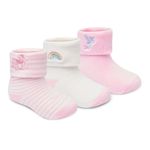 Tick Tock Baby Girls Terry Socks 3 Pack Grippers