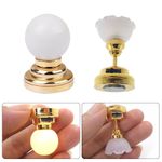 Dolls House Miniature   White Ceiling LED Light Lighting / Battery