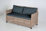 3Pc Rattan Replacement Cushion Pads | Single [104x52x5cm] & 2 Chairs [52x52x5cm]