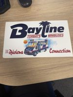 Bayline Torbay’s Minibus Bus Sticker Vinyl Window Decal Vintage Collectable Rare