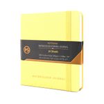 Watercolour Pad Hot Pressed 300gsm 100% Cotton 24 Sheets Fabric Cover-12 X 12 CM