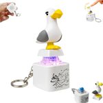 Seagull Mine Keychain,Button with Sound Rechargeable Keyboard Clicker Fidget Toy