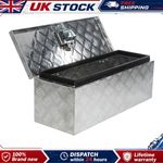 33L Large Aluminium Tool Box Lockable Chest 2 Keys Trailer Truck Van Locker Box