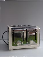 Dualit Architect CAT4 Slice Toaster Cream Body Brushed Stainless Steel Working
