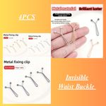 Invisible Waist  Clip Button Removable Jeans Pants Tighten Button Set