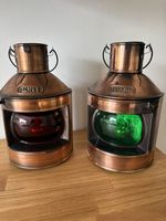 Nautical Light Port & Starboard Lanterns ~ Set of 2 ~ candle or oil
