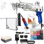 2 in1 Cut&Loop Pile Tufting Gun with Tufting Cloth,Carpet Trimmer,Rug Making kit