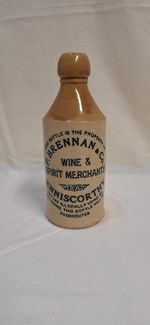 P. Brennan & Co, Wine & Spirit Merchants, Enniscorthy, Ireland Stoneware Bottle 