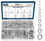 910 Pcs SAE Spring Lock Washers Assortment Kit 304 Stainless Steel Lock Washers