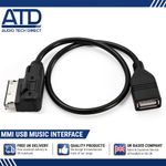 USB Music Interface For VW MMI MDI Audi AMI 3G Skoda Cable Port 4F0051510P Media