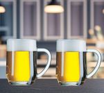 2 Traditional Beer Glass Tankard 1Pint Beer Mug High Transparency Pub Beer Glass