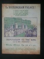 SALE : SUFFRAGETTE DEMONSTRATION FLYER MAY 21st 1914 BUCKINGHAM PALACE Facsimile