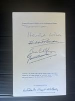 WILSON / CALLAGHAN +2 - FORMER LABOUR PRIME MINISTERS - SIGNED UNION DINNER MENU