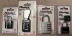 4 Master Locks with 4 Number Resettable Combination Lot Assortment Bulk TSA OK