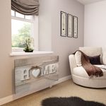 Glass Radiator Cover Printed - Home and White Heart - Made By Premier Range