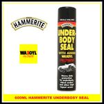 Hammerite Underbody Seal With Waxoyl Black Underseal Aerosol Spray 600ml