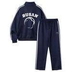 LOOKISM OFFICIAL MD GOODS BUSAN CREW SWEATS SUIT NAVY [S size] Clothes Set-up