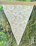 Hessian and Lace Wedding Bunting Shabby Chic Vintage