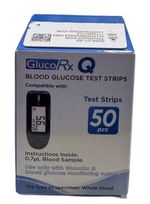GlucoRx Q Blood Glucose Test Strips.  Pack of 50  (Expiry Date 05/2027)