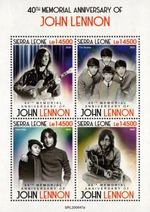 THE BEATLES JOHN LENNON PAUL McCARTNEY YOKO ONO 2020 MNH STAMP SHEETLET